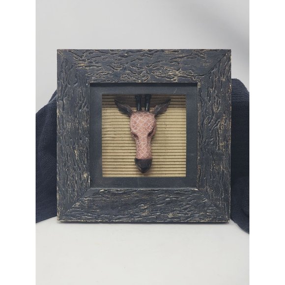 Four African Tribal Jungle Zebra Lion Cheetah Giraffe 3D Box Wall Decor Pictures - Picture 6 of 10